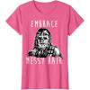 image:imageStar Wars Chewbacca Embrace Messy Hair TShirtPink Heather