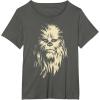 image:imageStar Wars Chewbacca Face Shadow Graphic TShirt TShirtAsphalt Grey