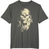 image:imageStar Wars Chewbacca Face Shadow Graphic TShirt TShirtAsphalt Grey