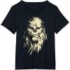 image:imageStar Wars Chewbacca Face Shadow Graphic TShirt TShirtBlack