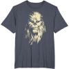 image:imageStar Wars Chewbacca Face Shadow Graphic TShirt TShirtHeather Blue