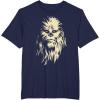 image:imageStar Wars Chewbacca Face Shadow Graphic TShirt TShirtNavy Blue
