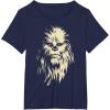 image:imageStar Wars Chewbacca Face Shadow Graphic TShirt TShirtNavy Blue