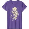image:imageStar Wars Chewbacca Face Shadow Graphic TShirt TShirtPurple Heather