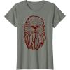 image:imageStar Wars Chewbacca Head 70s Retro Line Art Graphic TShirt TShirtOlive Heather