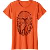 image:imageStar Wars Chewbacca Head 70s Retro Line Art Graphic TShirt TShirtOrange