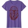 image:imageStar Wars Chewbacca Head 70s Retro Line Art Graphic TShirt TShirtPurple Heather
