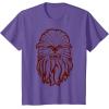 image:imageStar Wars Chewbacca Head 70s Retro Line Art Graphic TShirt TShirtPurple Heather