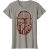 image:imageStar Wars Chewbacca Head 70s Retro Line Art Graphic TShirt TShirtSlate Grey