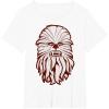 image:imageStar Wars Chewbacca Head 70s Retro Line Art Graphic TShirt TShirtWhite