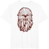 image:imageStar Wars Chewbacca Head 70s Retro Line Art Graphic TShirt TShirtWhite