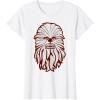 image:imageStar Wars Chewbacca Head 70s Retro Line Art Graphic TShirt TShirtWhite