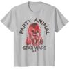image:imageStar Wars Chewbacca Party Animal red Hue Portrait TShirtSilver Grey
