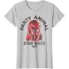 image:imageStar Wars Chewbacca Party Animal red Hue Portrait TShirtSilver Grey
