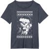 image:imageStar Wars Chewbacca Ugly Christmas Sweater Santa TShirt TShirtHeather Blue
