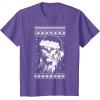 image:imageStar Wars Chewbacca Ugly Christmas Sweater Santa TShirt TShirtPurple Heather