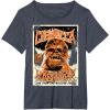 image:imageStar Wars Chewbacca Vintage Concert Back To Kashyyyk Poster TShirtHeather Blue