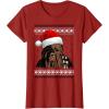 image:imageStar Wars Chewie Santa Hat Ugly Christmas Sweater TShirt TShirtCranberry Red
