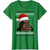 image:imageStar Wars Chewie Santa Hat Ugly Christmas Sweater TShirt TShirtKelly Green
