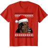 image:imageStar Wars Chewie Santa Hat Ugly Christmas Sweater TShirt TShirtRed