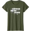 image:imageStar Wars Chewie Were Home Millennium Falcon TShirt TShirtOlive Green