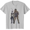 image:imageStar Wars Han Chewies Got My Back Doodle Graphic TShirt TShirtSilver Grey
