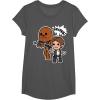 image:imageStar Wars Han Solo Chewie Cute Cartoon Style Graphic TShirt TShirtAsphalt Grey