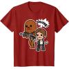 image:imageStar Wars Han Solo Chewie Cute Cartoon Style Graphic TShirt TShirtCranberry Red