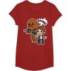 image:imageStar Wars Han Solo Chewie Cute Cartoon Style Graphic TShirt TShirtCranberry Red