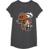 image:imageStar Wars Han Solo Chewie Cute Cartoon Style Graphic TShirt TShirtDark Heather Grey