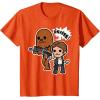 image:imageStar Wars Han Solo Chewie Cute Cartoon Style Graphic TShirt TShirtOrange