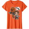 image:imageStar Wars Han Solo Chewie Cute Cartoon Style Graphic TShirt TShirtOrange