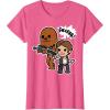 image:imageStar Wars Han Solo Chewie Cute Cartoon Style Graphic TShirt TShirtPink Heather