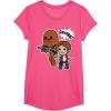 image:imageStar Wars Han Solo Chewie Cute Cartoon Style Graphic TShirt TShirtPink Heather