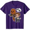 image:imageStar Wars Han Solo Chewie Cute Cartoon Style Graphic TShirt TShirtPurple