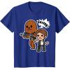 image:imageStar Wars Han Solo Chewie Cute Cartoon Style Graphic TShirt TShirtRoyal Blue