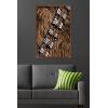 image:imageStar Wars Kids Sketch  Chewbacca Bandolier Illustration Wall Poster 34L x 224W Premium Unframed VersionMahogany Framed Version