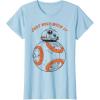image:imageStar Wars Last Jedi BB8 Just Roll With It Graphic TShirt TShirtBaby Blue