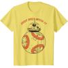 image:imageStar Wars Last Jedi BB8 Just Roll With It Graphic TShirt TShirtLemon Yellow