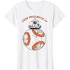 image:imageStar Wars Last Jedi BB8 Just Roll With It Graphic TShirt TShirtWhite