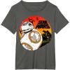 image:imageStar Wars Last Jedi BB8 Retro Sunset Rollabout TShirt TShirtAsphalt Grey