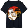 image:imageStar Wars Last Jedi BB8 Retro Sunset Rollabout TShirt TShirtBlack