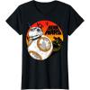 image:imageStar Wars Last Jedi BB8 Retro Sunset Rollabout TShirt TShirtBlack