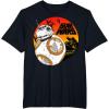 image:imageStar Wars Last Jedi BB8 Retro Sunset Rollabout TShirt TShirtBlack