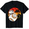 image:imageStar Wars Last Jedi BB8 Retro Sunset Rollabout TShirt TShirtBlack