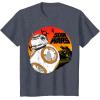 image:imageStar Wars Last Jedi BB8 Retro Sunset Rollabout TShirt TShirtHeather Blue