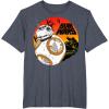 image:imageStar Wars Last Jedi BB8 Retro Sunset Rollabout TShirt TShirtHeather Blue