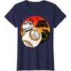 image:imageStar Wars Last Jedi BB8 Retro Sunset Rollabout TShirt TShirtNavy Blue