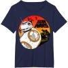image:imageStar Wars Last Jedi BB8 Retro Sunset Rollabout TShirt TShirtNavy Blue
