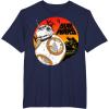 image:imageStar Wars Last Jedi BB8 Retro Sunset Rollabout TShirt TShirtNavy Blue